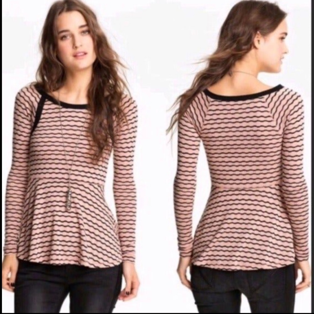 FREE PEOPLE Stripe Sweater SZ M
